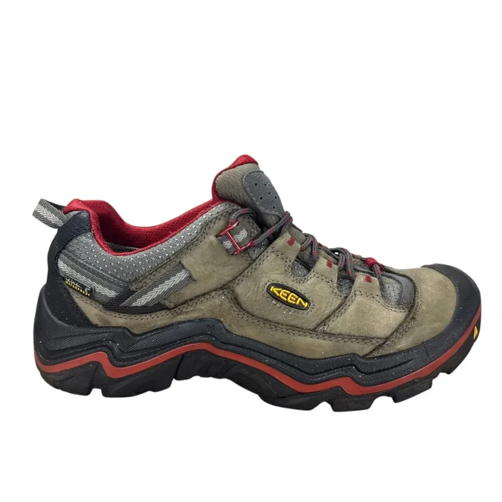 KEEN Hiking Shoes Womens 10 US Brown Red Leather Trail Sneakers Gorpcore Outdoor
